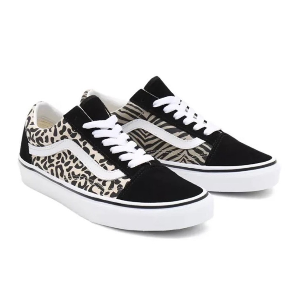 Vans Old Skool Safari Multi Shoes - Black / White / Cheetah